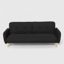 Divano Letto Clic Clac 186x85x80 cm in Tessuto Nero