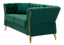 Divano Emy Verde con Cuscini 162x83x76 cm in Legno e Poliestere      