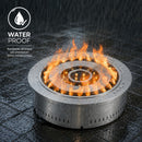 Camino a Vapore Acqueo 3D ROUND3D750 Ø75x17 cm Controllo in App in Acciaio Inox 