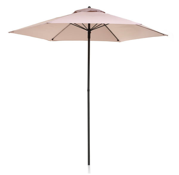 acquista Ombrellone da Giardino Ø2,4 m Palo Ø32 mm in Ferro Telo in Poliestere Garden Grigio Chiaro