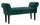 Cremefarbene Samtbank 102x31x51 cm Holz und grünes und schwarzes Polyester