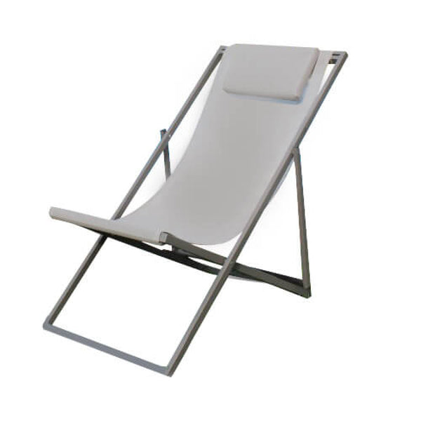 Havana Liegestuhl 97x52x76 h cm in Tortora Textilene prezzo