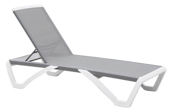 acquista Gartenliege aus Aluminium und Textilene Taddei Positano Grey