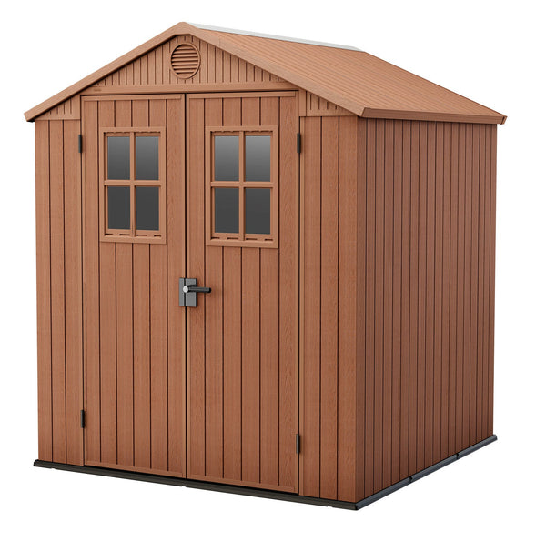 Casetta da Giardino Porta Attrezzi 190x183x221 cm in Evotech+ Keter Darwin 6x6 Marrone prezzo