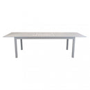 Tavolo Cuba Allungabile 220/280x100x75 h cm in Alluminio Tortora