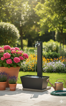 Fontana da Giardino con Rubinetto Vaschetta e Base Belfer 42/QVR Antracite