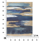 Dipinto su Tela Dark Blue 60x2,7x80 cm in Legno di Pino e Canvas Multicolor