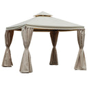 Gazebo da Giardino 3x4m in Alluminio Dallas Lujo Beige