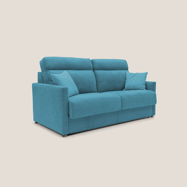 Divano Letto 2 Posti 156x102x97 cm in Tessuto Azzurro prezzo