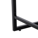 Tavolino Basso in Legno e Metallo Design Industrial 106x61x47.5 cm 