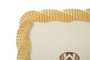 Cornice Bead Oro 25x2,2x30,2 cm in Poliresina e Vetro