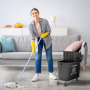 Carrello Pulizie con Secchio da 20 L e Strizzatore 60x27x70.5 cm Nero  