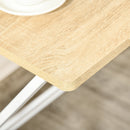 Scrivania Pieghevole 81,5x70x84 cm in Metallo e Truciolare Bianco