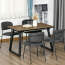 Tavolo Allungabile 120-160x80x76 cm Max 4-6 Persone in MDF e Metallo color Legno