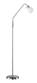 Piantana da Interno a LED in Metallo Nickel Opaco