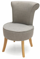 Sedia Imbottita in Tessuto Gambe in Legno Soriani Grigia