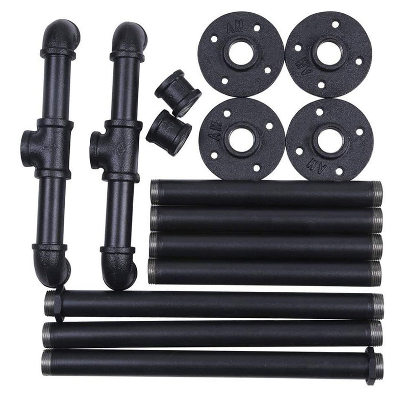 Barra Appendiabiti da Parete 110 cm in Acciaio Nero