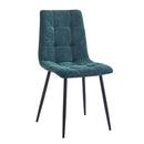 Set 4 sedie da Salotto 42x44x89 cm in tessuto Chris Verde