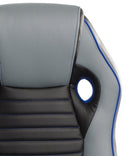 Sedia Poltrona Presidenziale da Gaming Ufficio in Similpelle Bozzini Sport Racing Blu