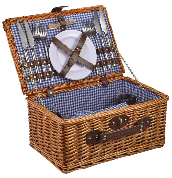 Picknickkorb Koffer für 4 Personen 18 Teile mit Zubehör sconto