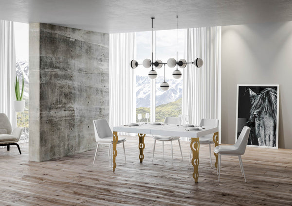 acquista Tavolo Allungabile 160-264x90x77 cm Karamay Bianco Frassino