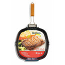 Bistecchiera Antiaderente in Alluminio 28x28cm Manico in Legno Soriani Marble Steack