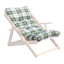 Cuscino per Poltrona Relax 56x16x110h cm in Cotone Verde