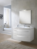 Mobile da Bagno sospeso Monica 2C Bianco Lucido Laccato TFT