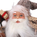 Babbo natale in tessuto marrone cm xh45