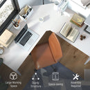 Scrivania Angolare Piedini Regolabili 150x150x76 cm Bianca  