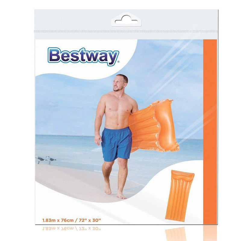 Materassino Gonfiabile da Mare Spiaggia 183x69 cm Trasparente Arancione 44013/Ar Bestway