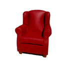 Poltrona Bergere 87x77x99 cm in Similpelle bordeaux