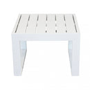Tavolino Cuba 45x45x32 h cm in Alluminio Bianco