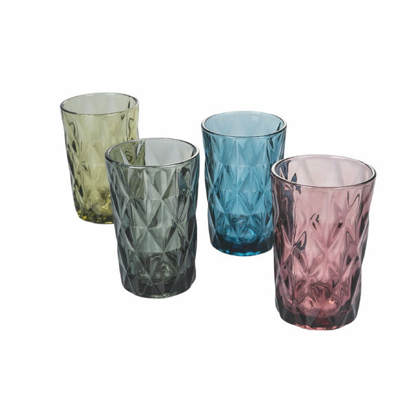 Set mit 4 Renaissance Trinkgläsern aus Glas Villa d'Este Home Tivoli 4 verschiedene Farben sconto