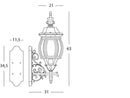 Lampada Applique in Alto Colore Grigio per Esterno Linea Maxi Molata Livos