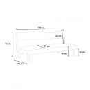 Divano Letto 175x81x76 cm in Microfibra Arancione