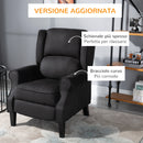 Poltrona Relax Massaggiante in Velluto Nera 