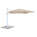 Ombrellone da Giardino Saturno Decentrato 3x4 m in Alluminio Verde Telo Tortora