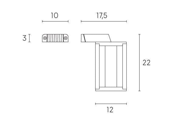Applique da Esterno a LED 3W+3W 4000K Sovil Bianco