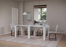 Consolle Allungabile 90x25/181 cm Pannelli in Nobilitato Narrow Bianco Frassino