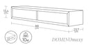 Mensola da Parete con 2 Cassetti 88,2x13,4x23,7 cm in Fibra di Legno Domino Maxi Bianco