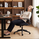 Sedia da Ufficio Ergonomica 64x69,5x110-120 cm con Braccioli Ribaltabili Dondolo e Altezza Regolabile in Rete Nero      