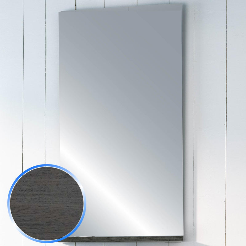 Specchiera da Bagno in Legno Rovere Grigio 45X90cm Fosterberg Roma 1