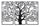 Black Tree of Life Panel Set 3tlg. 165x2x110 cm in Black Iron