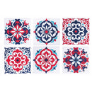 Set 6 Sottobicchieri 10x10x1 cm  in Ceramica VdE Tivoli 1996 Barrio