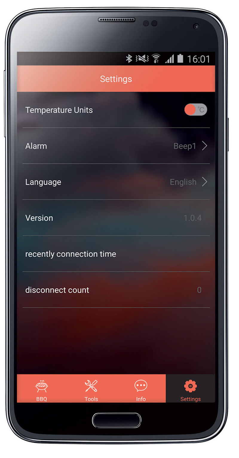 Termometro Digitale Bluetooth in ABS per Barbecue Vannini
