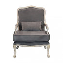 Poltrona Christy in Velluto Taupe 64x72x92 h cm in Legno Tortora