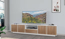 Mobile TV 4 Ante 1 Cassetto 220,1x41,5x46 cm Bloom Bianco Lucido e Noce