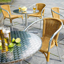 Sedia da Giardino in Alluminio con Filo Plastificato Vorghini Contract Blu