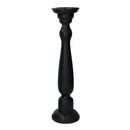 Portacandele legno nero cm 11,5/12,5xh50